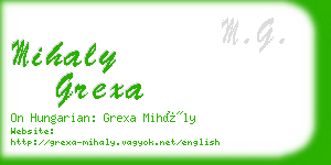 mihaly grexa business card